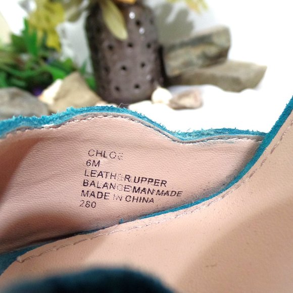 Chloe Turquoise Suede Platform Heels - Shoemint - Picture 5 of 5